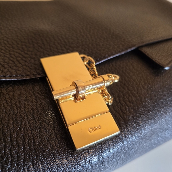 Chloe drew Black Leather Clutch - Picture 10 of 11